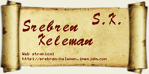 Srebren Keleman vizit kartica